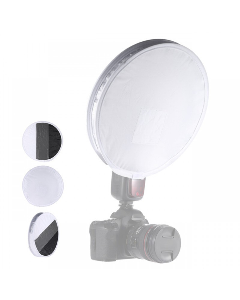 31cm Mini Portable Round On camera Flash Diffuser
