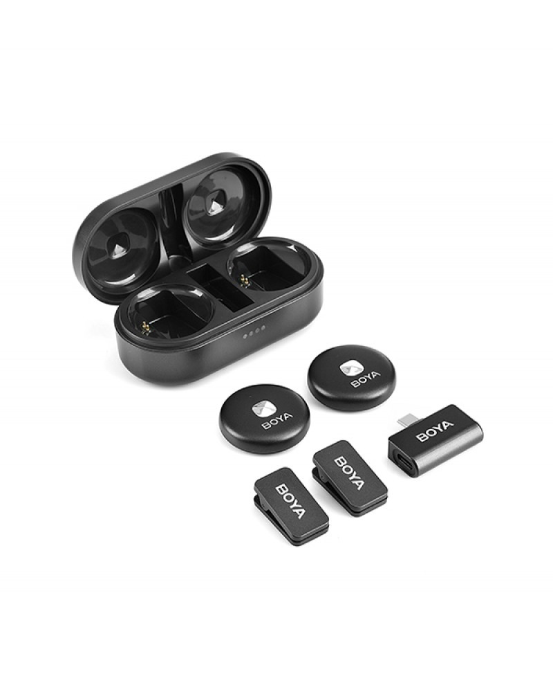 BOYA Omic-U Type-C 2.4GHz Dual-Channel Wireless Microphone System (Black)