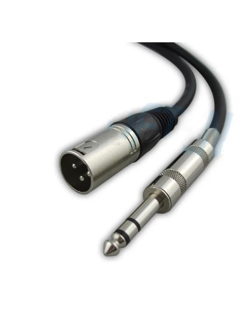cable 1/4''Jack 6.5mm Male to XLR Male Microphone Mono Cable Foil+Braided Shielded 5M