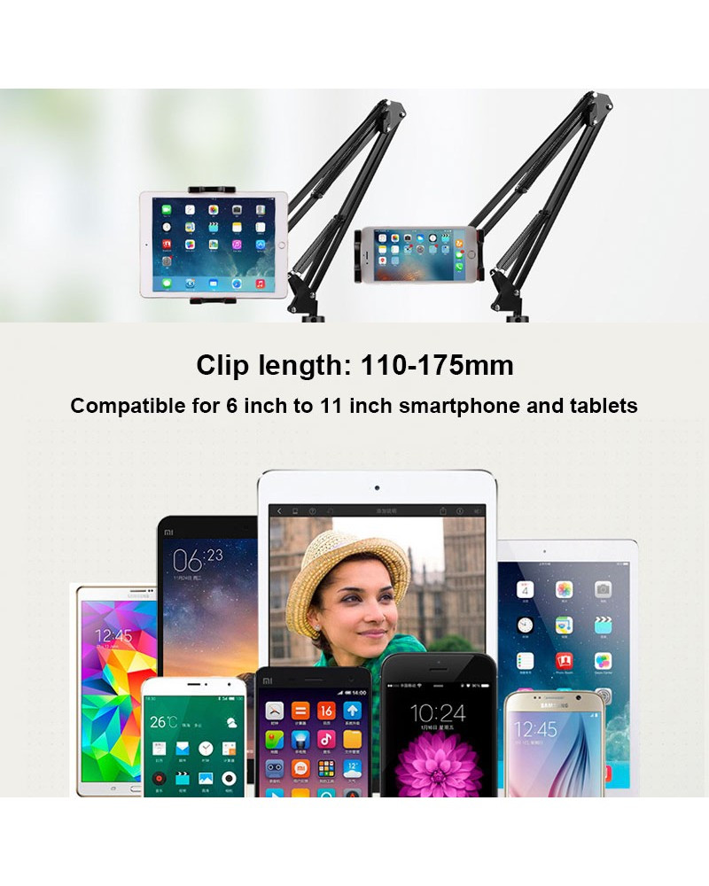 Tablet Pad Phone Holder Stand Universal 360 Rotating Flexible Long Arm lazy Phone Holder