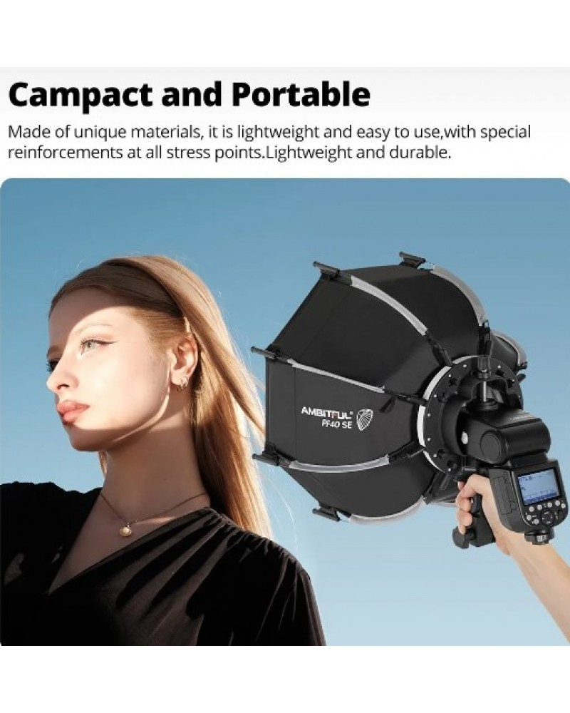 AMBITFUL PF30 SE mini Speedlite Portable Octagon Umbrella Softbox