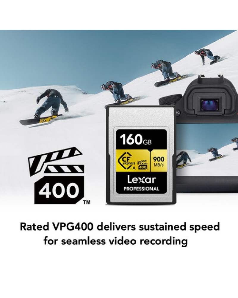 Lexar 160GB Professional CFexpress Type A Card GOLD Series