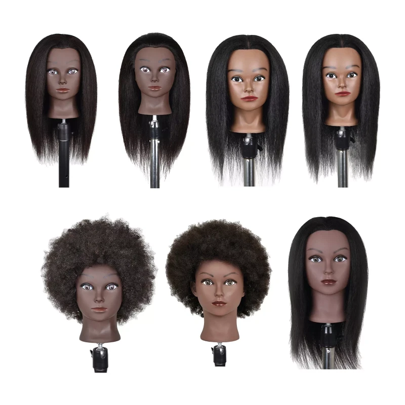 Hair Mannequin Head Manikin Styling Braiding Curling Practice Head Female