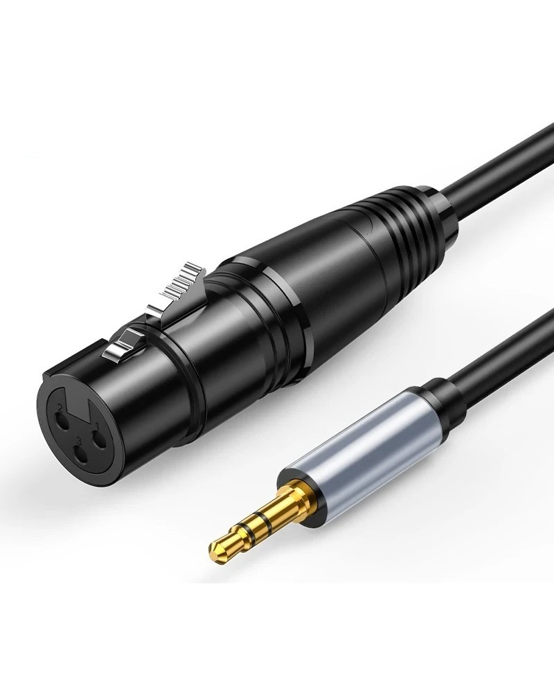 XLR to 3.5mm Audio Cable Microphone Balanced Analog Audio Cord XLR Female to AUX 3.5mm Jack for Computer Phone Speaker Amplifier 5M
