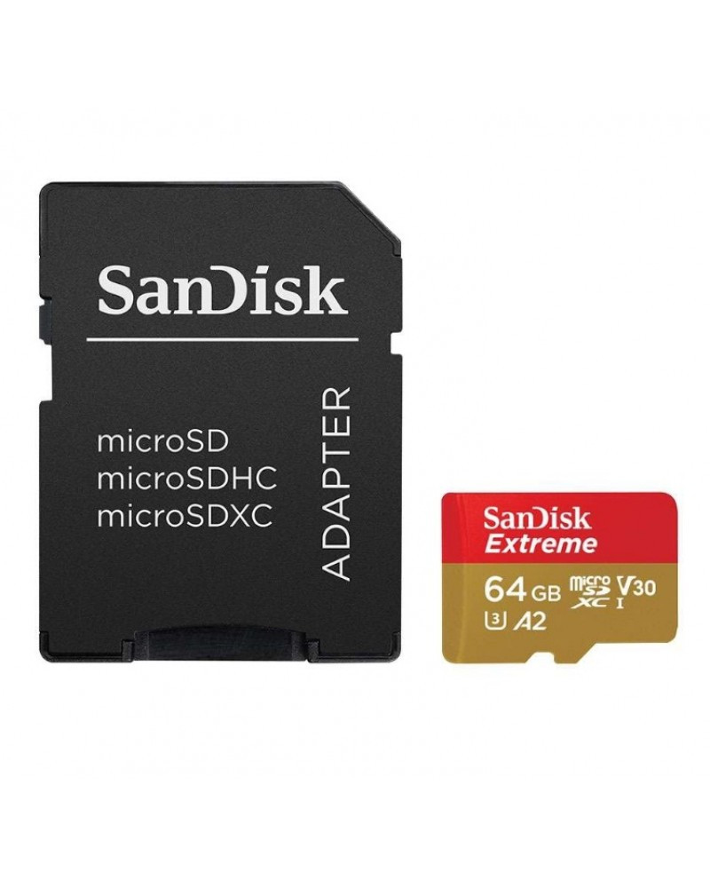 SanDisk Extreme Micro SD SDXC Memory Card 64GB