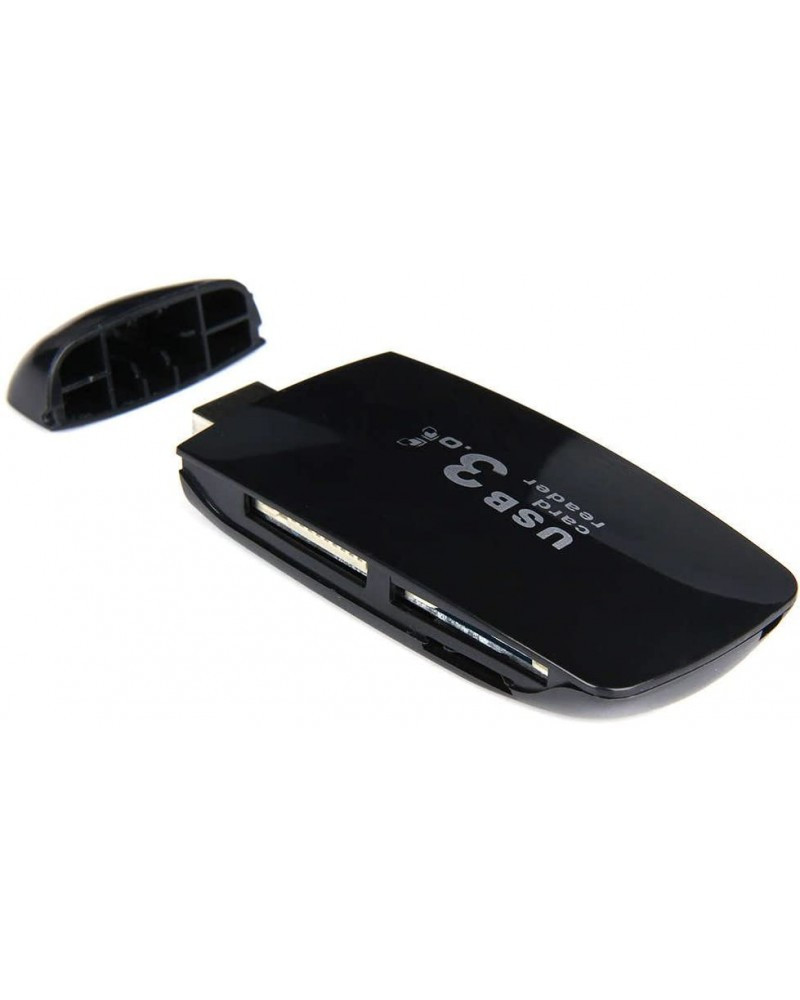 USB 3.0 Card Reader,Super Speed 5Gbps Flash Memory, Portable TF CF MS SD Card Reader Adapter for PC Laptop - Black