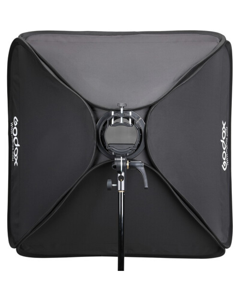 Godox S2 Bowens Mount Bracket with Softbox, Grid & Carrying Bag Kit (80x80cm )