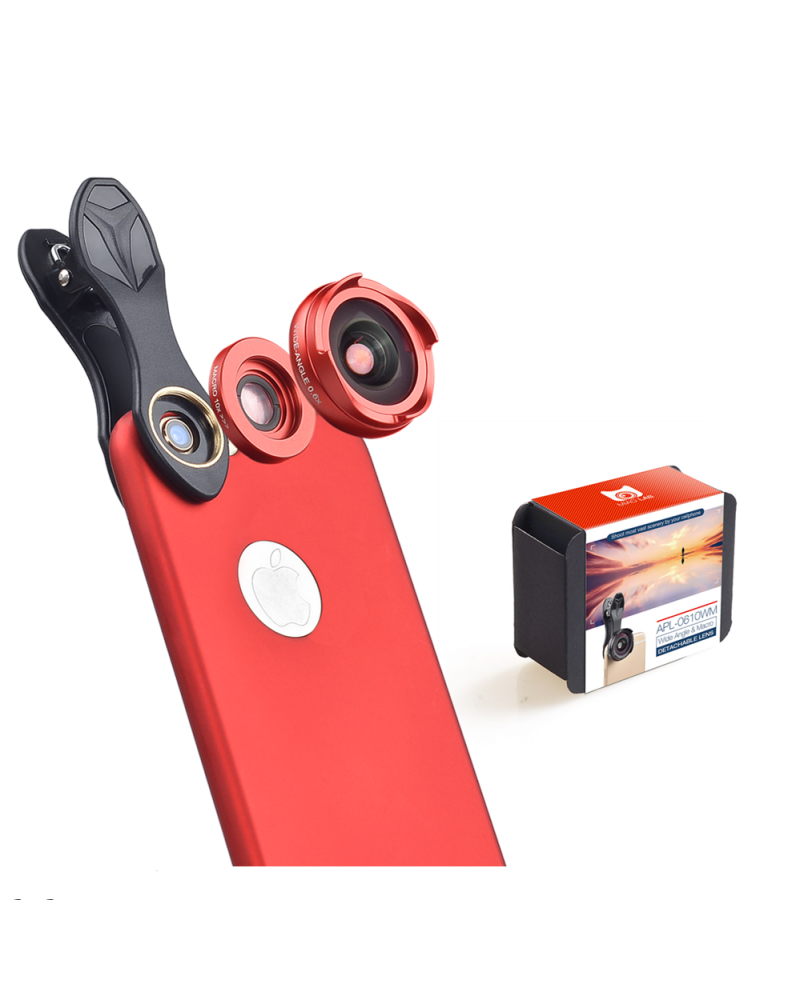Apexel 4K HD no dark frame 10X Macro 0.6X Wide Angle 2 In 1 mobile phone Camera Lens