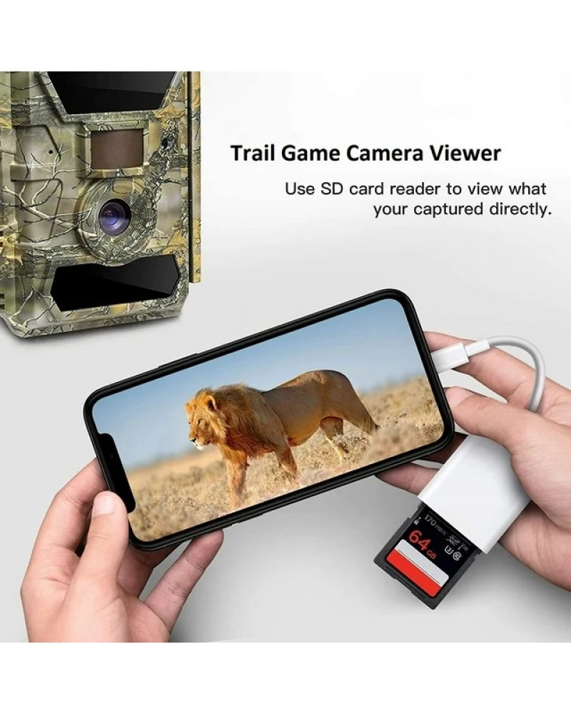 IPhone Lightning To TF/SD Card Micro Camera Reader OTG Adapter Cable