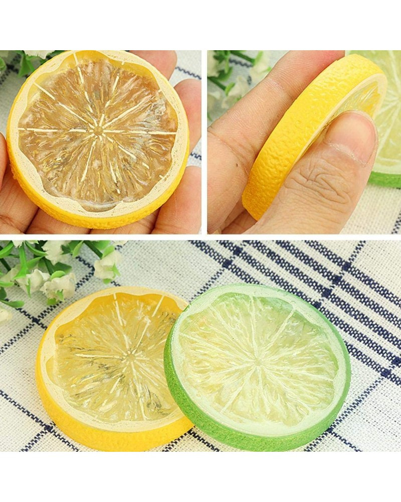Yellow Mini Photography Props Simulation Lemon Slices for Studio Photo Desktop Shooting Decoration Accessories