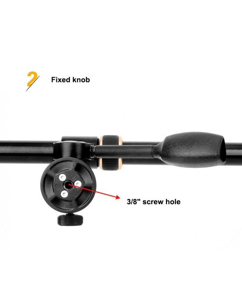 Cadiso QZSD Horizontal Bar Camera Mount Tripod Boom Rotatable