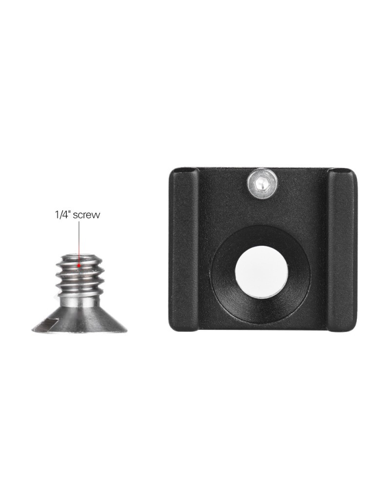 Cold Shoe Mount Adapter Base Bracket with 1/4" Mounting Screw